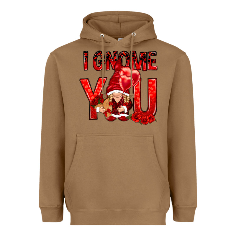 I Gnome You With Roses Heavyweight Hoodie by NancyCooperArtShop | Teevron