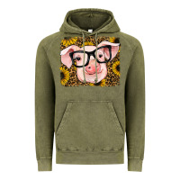 Vintage Olive sunflowers pig Vintage Hoodie - RanaPortraitStore