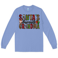 Colony Blue santa's favorite grandma Long Sleeve Tee - Jasminsmagicworld