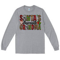 Heather Grey santa's favorite grandma Long Sleeve Tee - Jasminsmagicworld