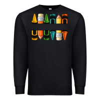 Black custom crayons with pencil Premium Sweatshirt - NancyCooperArtShop