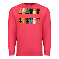 Cardinal custom crayons with pencil Premium Sweatshirt - NancyCooperArtShop