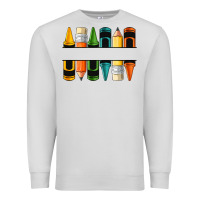 Dove Grey custom crayons with pencil Premium Sweatshirt - NancyCooperArtShop