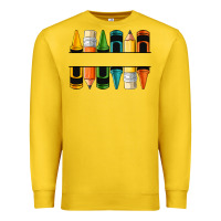 Lemon custom crayons with pencil Premium Sweatshirt - NancyCooperArtShop