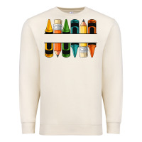 Sandshell custom crayons with pencil Premium Sweatshirt - NancyCooperArtShop