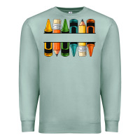 Seafoam custom crayons with pencil Premium Sweatshirt - NancyCooperArtShop