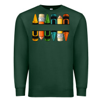 Sports Green custom crayons with pencil Premium Sweatshirt - NancyCooperArtShop