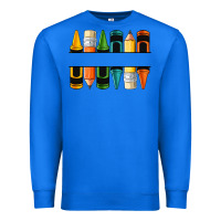 True Royal custom crayons with pencil Premium Sweatshirt - NancyCooperArtShop