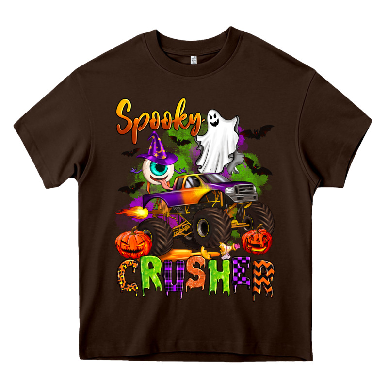 Spooky Cruhser With Monster Truck Heavy Core Tee by Artiststas | Teevron