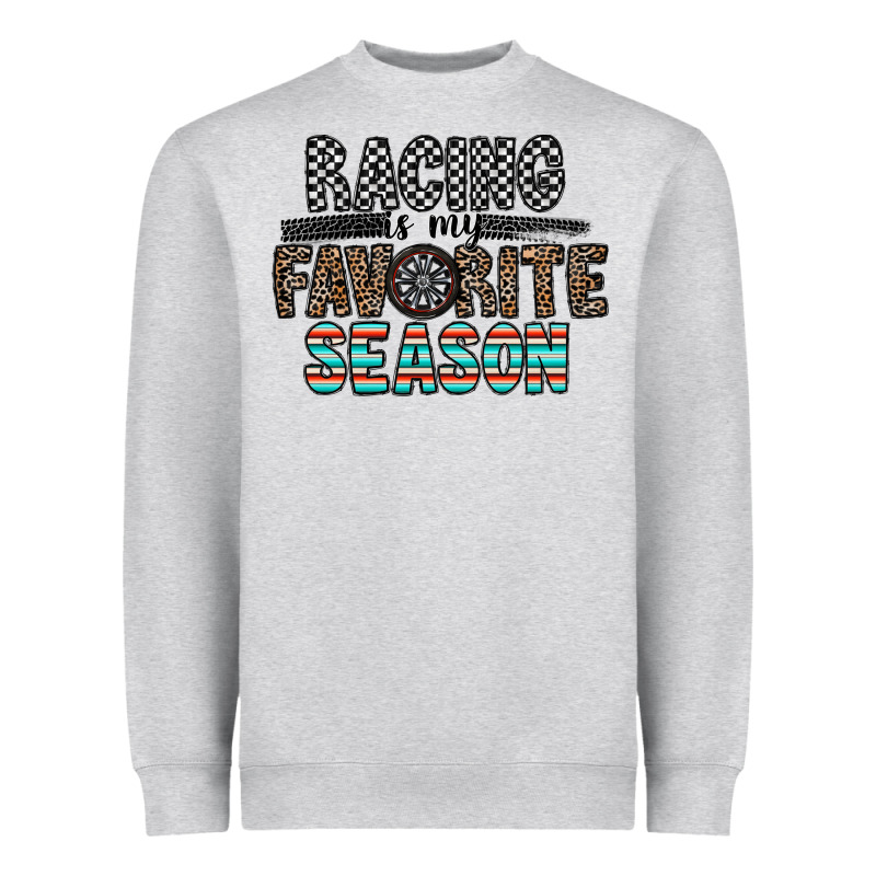 Racing Is My Favorite Season Heavyweight Sweatshirt by CowhideDigitalArt | Teevron