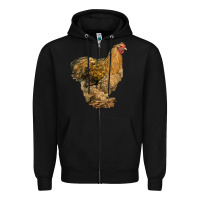 Black Cochin Chicken Zipper Hoodie - LillyAllenDesigns