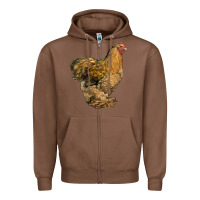 Chestnut Cochin Chicken Zipper Hoodie - LillyAllenDesigns