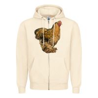 Sandshell Cochin Chicken Zipper Hoodie - LillyAllenDesigns