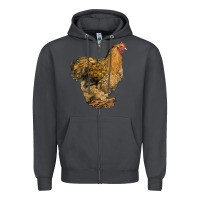 Smoke Cochin Chicken Zipper Hoodie - LillyAllenDesigns