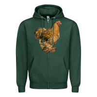 Sports Green Cochin Chicken Zipper Hoodie - LillyAllenDesigns