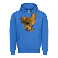 True Royal Cochin Chicken Zipper Hoodie - LillyAllenDesigns