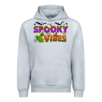 Heather Grey Spooky vibes Urban Hoodie - NancyCooperArtShop
