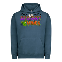 Pigment Midnight Navy Spooky vibes Urban Hoodie - NancyCooperArtShop