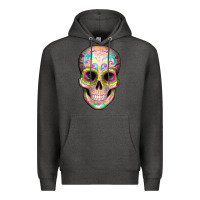 Charcoal Heather Mexican Skull Premium Hoodie - Artiststas
