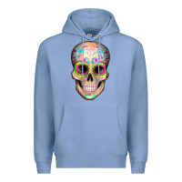 Colony Blue Mexican Skull Premium Hoodie - Artiststas