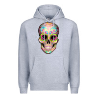 Heather Grey Mexican Skull Premium Hoodie - Artiststas