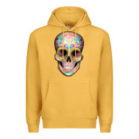 Mustard Mexican Skull Premium Hoodie - Artiststas