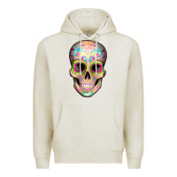 Oatmeal Heather Mexican Skull Premium Hoodie - Artiststas