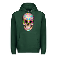 Sports Green Mexican Skull Premium Hoodie - Artiststas