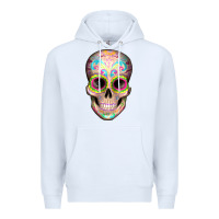 White Mexican Skull Premium Hoodie - Artiststas