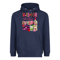 Navy v is for vodka Heavyweight Hoodie - NancyCooperArtShop