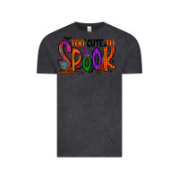Vintage Black too cute to spook Vintage Tee - RacoonDesign