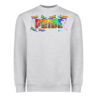Heather Grey lgbtq pride  libbey glass Heavyweight Sweatshirt - HRA Design Shop
