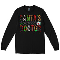 Black santa's favorite doctor Long Sleeve Tee - Jasminsmagicworld