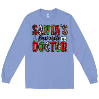 Colony Blue santa's favorite doctor Long Sleeve Tee - Jasminsmagicworld