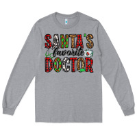 Heather Grey santa's favorite doctor Long Sleeve Tee - Jasminsmagicworld