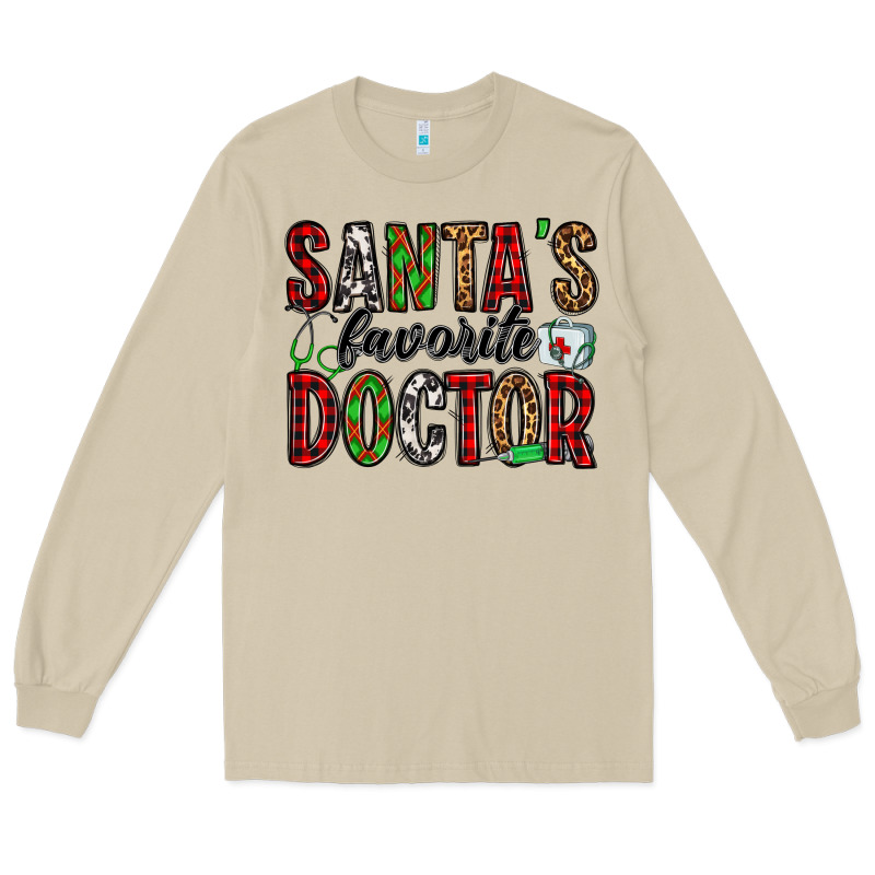 Santa's Favorite Doctor Long Sleeve Tee by Jasminsmagicworld | Teevron