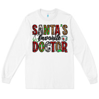 White santa's favorite doctor Long Sleeve Tee - Jasminsmagicworld
