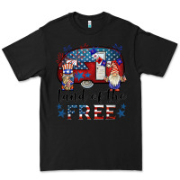 Black land of the free caravan gnomies Premium Tee - BarkalooDesign