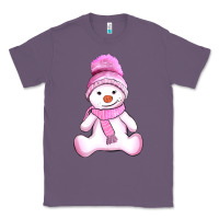 Lavender winter pink snowman and hat Classic Tee - AdoDesignShop