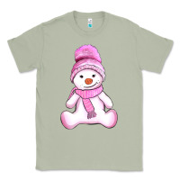 Matcha winter pink snowman and hat Classic Tee - AdoDesignShop