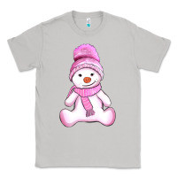 Moon Dust winter pink snowman and hat Classic Tee - AdoDesignShop