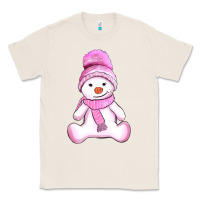 Natural winter pink snowman and hat Classic Tee - AdoDesignShop