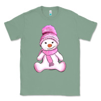 Sage winter pink snowman and hat Classic Tee - AdoDesignShop