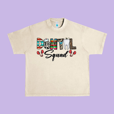 Dental Squad Urban Heavy Tee Designed By Cowhidedigitalart
