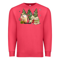 Cardinal christmas coffee and book Premium Sweatshirt - MaliasSmallBusiness