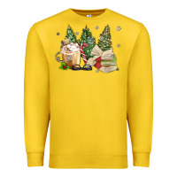 Lemon christmas coffee and book Premium Sweatshirt - MaliasSmallBusiness