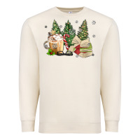 Sandshell christmas coffee and book Premium Sweatshirt - MaliasSmallBusiness