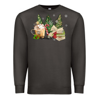 Smoke christmas coffee and book Premium Sweatshirt - MaliasSmallBusiness