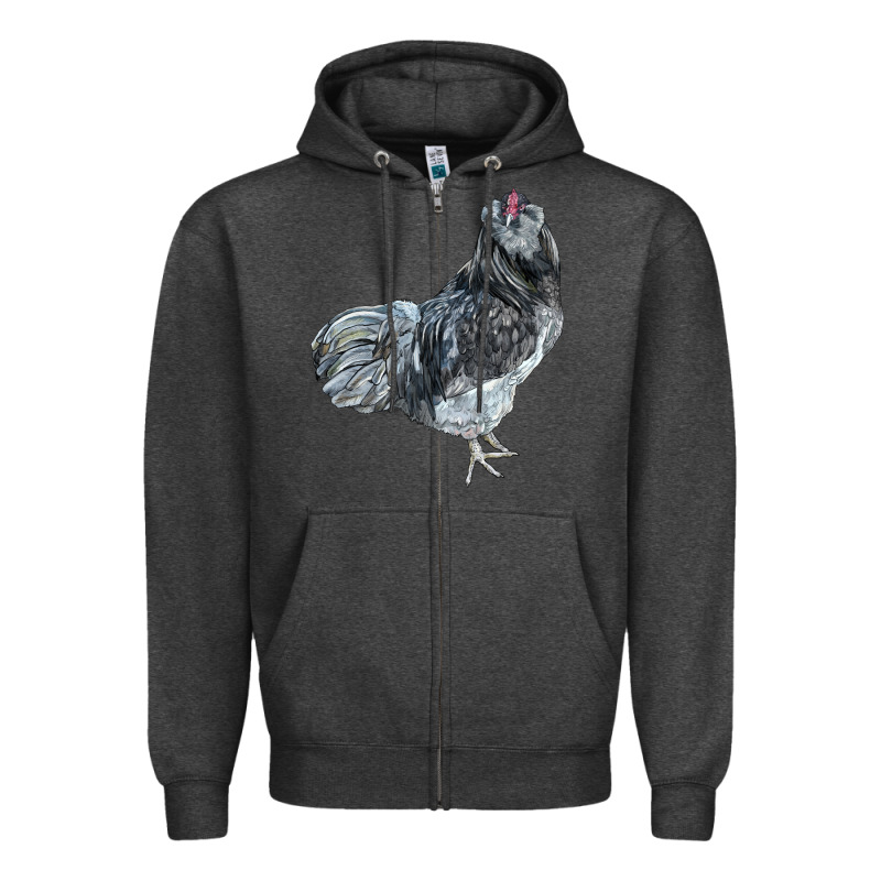 Ameraucana Rooster Zipper Hoodie by LillyAllenDesigns | Teevron