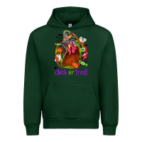 Forest Green Chick or treat Halloween Urban Hoodie - NancyCooperArtShop